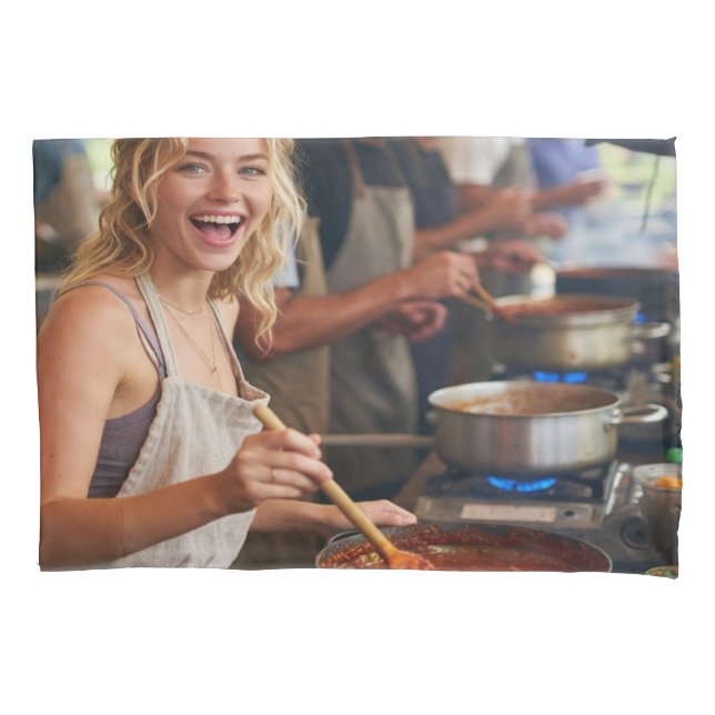 Chili Cook Off Photo Customize Pillowcase (Front-Left)
