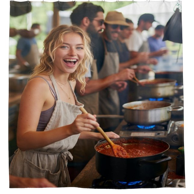 Chili Cook Off Photo Customize Shower Curtain (Front)