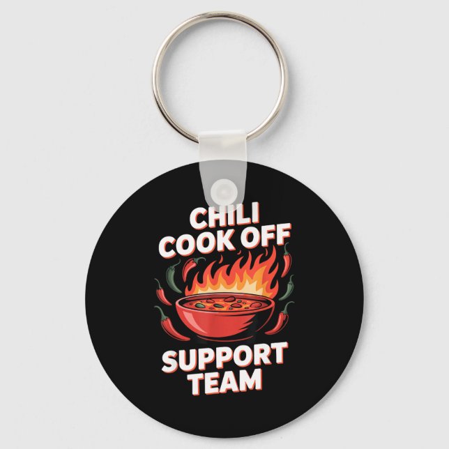 Chili cook off support team spicy lover squad -  key ring (Front)