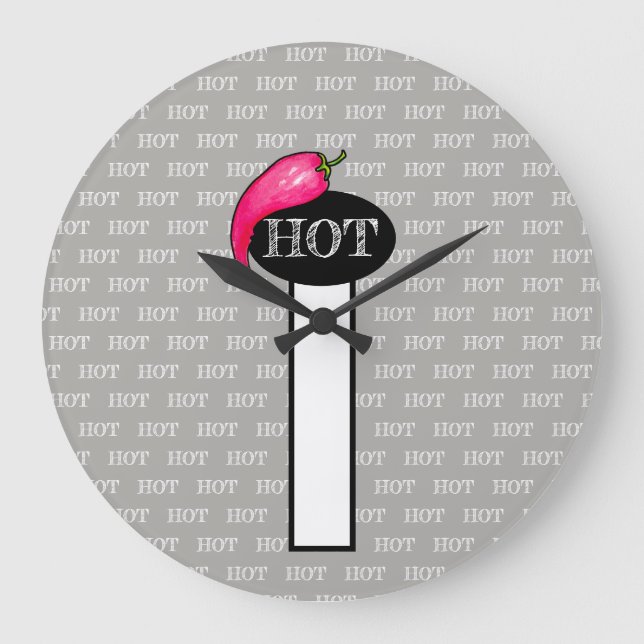 Chili pepper large clock (Front)