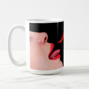 Chili pepper lips coffee mug