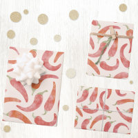 Chili Pepper Red Cream Watercolor Food Art