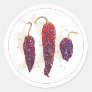 CHILI PEPPERS 1.5" Round Stickers