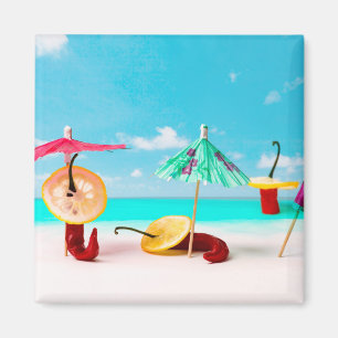 Chili Peppers By The Sea Magnet