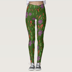 Chili  Peppers Plants Botanical  Custom Leggings