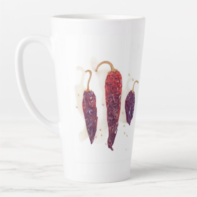 CHILI PEPPERS Tall Latte Mug (Left)