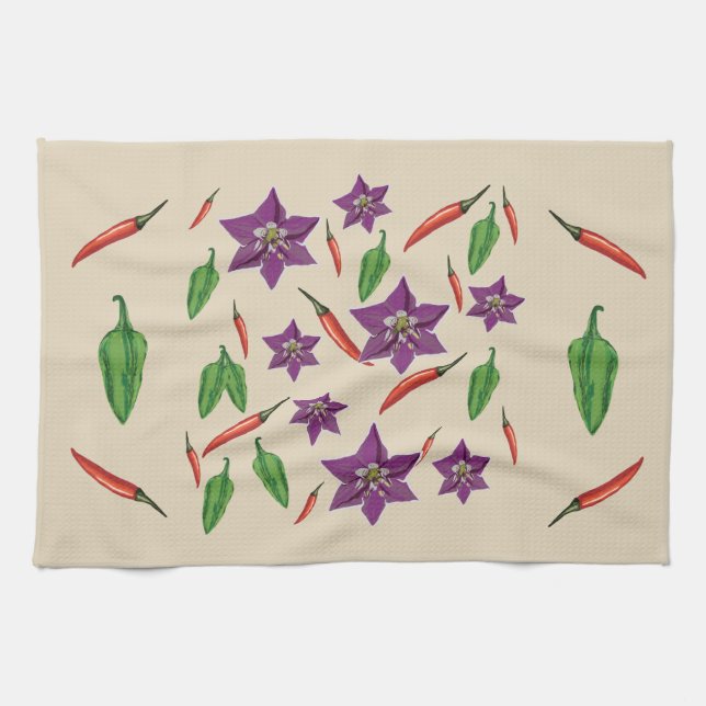 Chili Peppers Tea Towel (Horizontal)