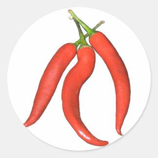 Chilies hot classic round sticker