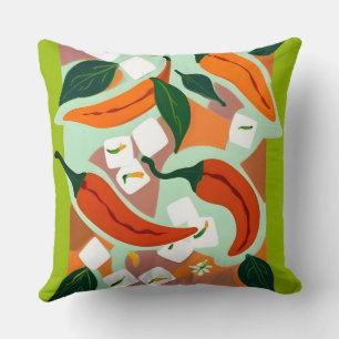 Chilies & Ice Cubes Cushion