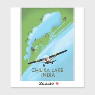 Chilika Lake India travel poster