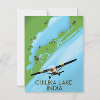 Chilika Lake India travel poster