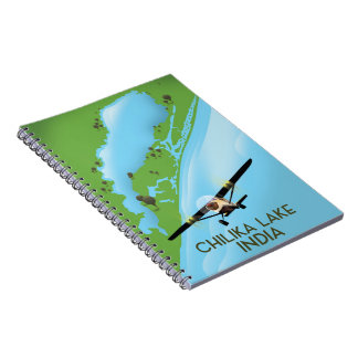 Chilika Lake India travel poster Notebook