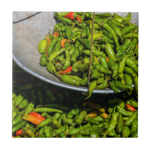 Chilis At Market For Sale Tile