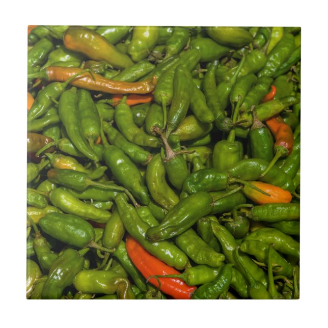 Chilis For Sale At Market Tile (Front)