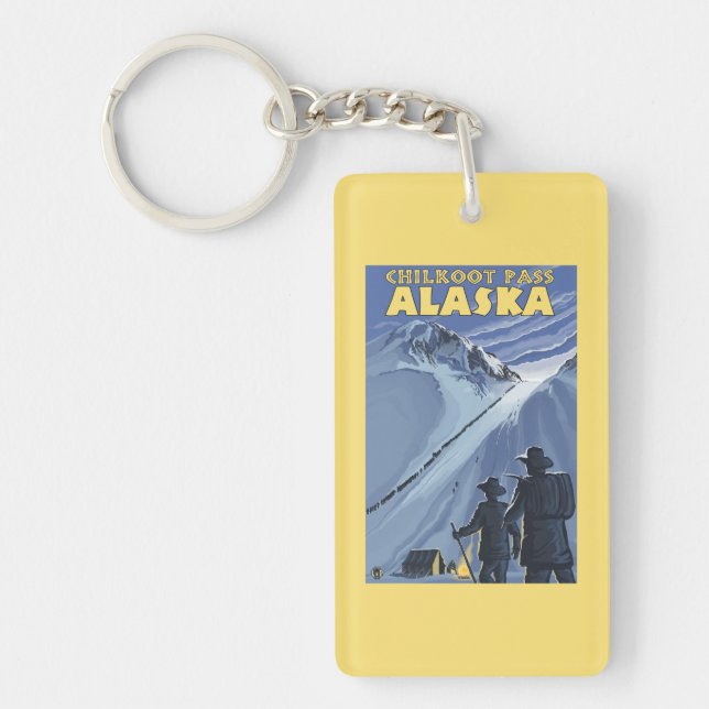 Chilkoot Pass, Alaska Gold Miners Key Ring (Front)