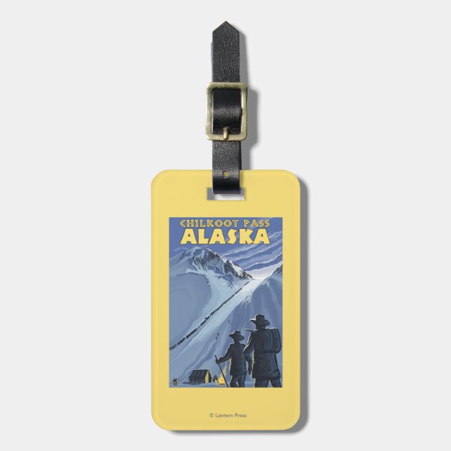Chilkoot Pass, Alaska Gold Miners Luggage Tag (Front Vertical)