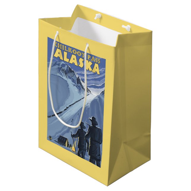 Chilkoot Pass, Alaska Gold Miners Medium Gift Bag (Front Angled)