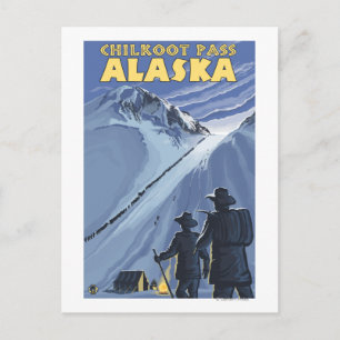 Chilkoot Pass, Alaska Gold Miners Postcard