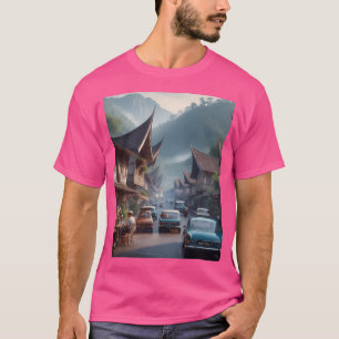 Chill 1970S Padang Panjang Ai Artwork Colourful R T-Shirt