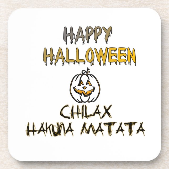 Chill and Relax Happy Halloween Collection Coaster (Front)