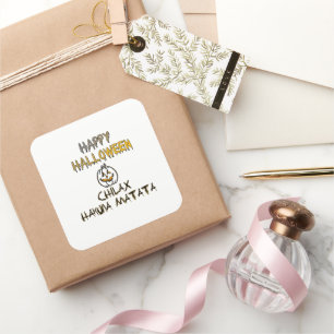 Chill and Relax Happy Halloween Collection Square Sticker