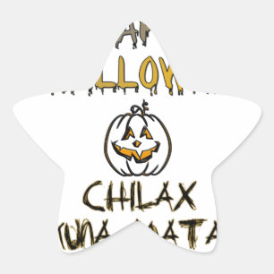 Chill and Relax Happy Halloween Collection Star Sticker