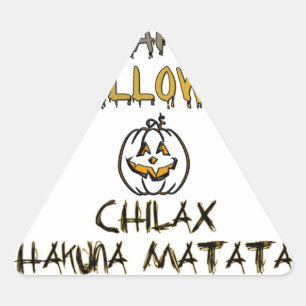 Chill and Relax Happy Halloween Collection Triangle Sticker