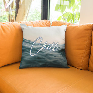 Chill Beach House Ocean Wave  Cushion