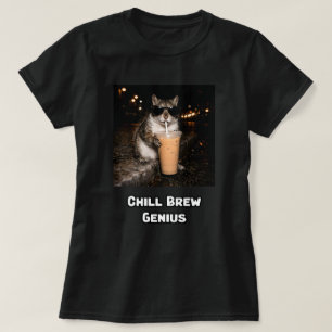 Chill Brew Genius Cold Coffee Lover Design T-Shirt