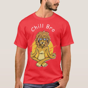 Chill Bro Rasta Lion Namaste Yoga Yogi T-Shirt