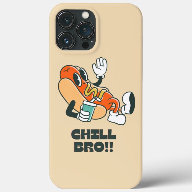Chill bro retro style | Iphone 13 pro max case (Back)