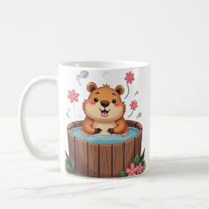 Chill Capybara Hot Tub Sticker - Relaxation Vibes Coffee Mug