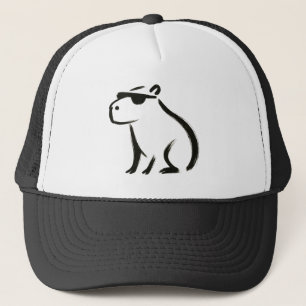 Chill Capybara – Ink Brush Design Tote Bag Trucker Hat