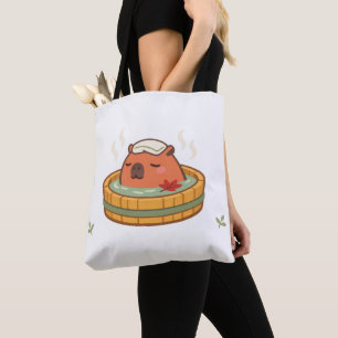 Chill Capybara Onsen Hot Spring Tote Bag