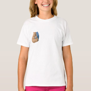Chill Capybara Sipping Cold Drink Kids T-Shirt
