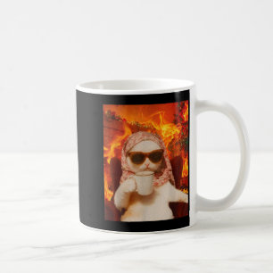 Chill Cat And Coffe Xmas Funny Cat Meme Y2k Joke Coffee Mug