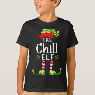 Chill Christmas Elf Matching Pajama X-mas Party T-Shirt