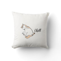Chill Dog Pillow – Minimalist Relaxing Pup Decor