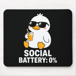 Chill Duck With Sunglasses And Drink Mouse Mat