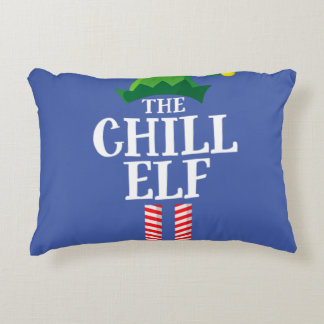 Chill Elf Matching Family Group Christmas Party Decorative Cushion