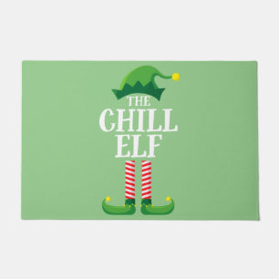 Chill Elf Matching Family Group Christmas Party Doormat
