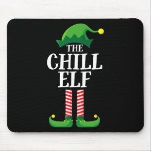 Chill Elf Matching Family Group Christmas Party  Mouse Mat
