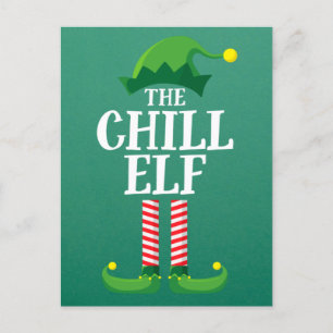 Chill Elf Matching Family Group Christmas Party Postcard