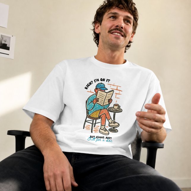 Chill for a Sec – Reading & Coffee T-Shirt (Creator Uploaded)