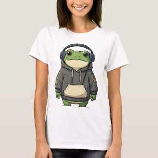 Chill Frog Headphones Aesthetic Tee