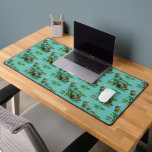 Chill Frogs Enjoying Summer Desk Mat<br><div class="desc">Some adorable frogs chilling out! Lighten the mood and the day with these cute amphibian buddies! <3 Chilling out and going with the flow on this fun pond themed desk mat will help you chill out too while you work, who could be stressed with these little frogs looking up at...</div>