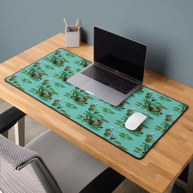 Chill Frogs Enjoying Summer Desk Mat (Office 2)