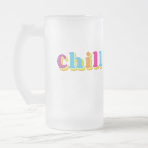 Chill frosted glass beer mug