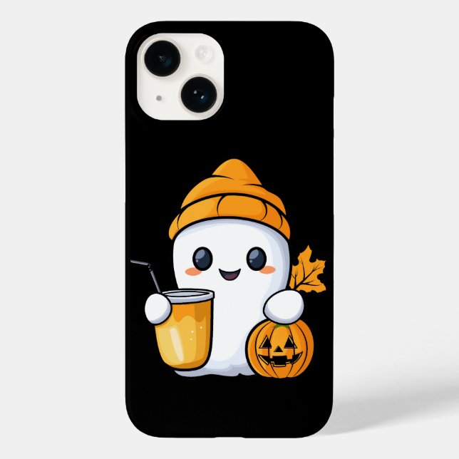 Chill Ghost Warm Coffee Cosy Fall Case-Mate iPhone Case (Back)