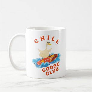 Chill Goose Club Summer Vacation Surf Waves Coffee Mug
